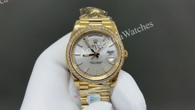 8+ Factory Rolex Daydate 36/40mm DD 3255 Movement White Face Index Watch